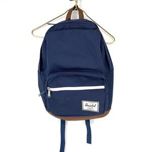 Herschel Pop Quiz Backpack 25L Navy Tan Laptop Sleeve School Travel